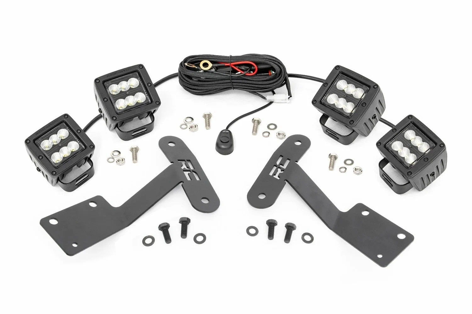 Fits Toyota Tundra (14-21) LED Light Kit Ditch Mount Dual 2_ Black Pairs 70836